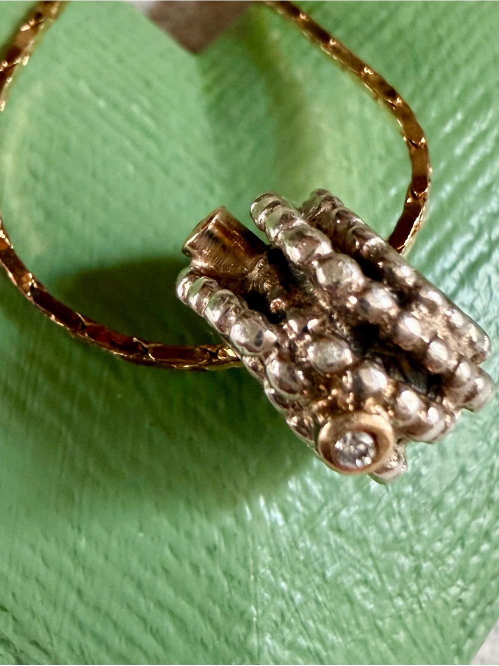 Pandora 14k 🛍️ Gold & 925 S/S “Entanglemed Beauty” charm w/ diamonds 💎 790277D - Picture 2 of 7